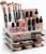 Brookstone Makeup Organizer Case – Countertop Storage With Drawers, Acrylic Cosmetic Display Box, Vanity Organizer and Makeup Holder For Accessories