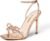 DREAM PAIRS Women’s Double Bowknots Crystal Sandals Clear Slingback Heels Square Toe Shoes for Party Wedding