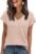 WIHOLL Short Sleeve Sweater for Women V Neck Trendy Summer Tops 2026 Beach Vacation Clothes Travel Business Casual Outfits