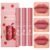 3Pcs Matte Lipstick for Women, Rose Red Nude Liquid Lipstick Makeup, Long Lasting High Impact Color, Velvet Air Moisture Smooth Crayon Lip Stain, Non-Stick Cup Waterproof Lip Gloss, Up to 24H Wear