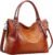 HESHE Genuine Leather Purses and Handbags for Women Tote Shoulder Bag Satchel Purse Top Handle Bags Hobo Crossbody Purse