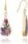 Amazon Essentials Sterling Silver Pressed Flower Teardrop Trendy Earrings