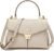 Top Handle Leather Tote Satchel Bag for Women, Ladies Shoulder Purses with Metal Button Lock