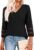 XIEERDUO 3/4 Length Sleeve Womens Tops Dressy Casual Blouses for Women 2026 Trendy V Neck T Shirts Summer Clothes