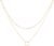 MEVECCO Layered Heart Necklace Pendant Handmade 18k Gold Plated Dainty Gold Choker Arrow Bar Layering Long Necklace for Women