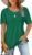 JomeDesign Womens Summer Tops Short Sleeve Crew Neck Shirts Puff Sleeve Casual Tshirts