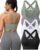 Evercute Sports Bras for Women Padded Medium Support Criss Cross Strappy Bra Seamless High Impact Yoga Exercise Athletic Bras