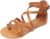 Luffymomo Women’s Gladiator Strap Sandals Flat Fisherman Thong Cross Strappy Sandals