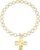 TEN MIRO 18k Chunky Gold Necklace for Women Sweatproof, Non Tarnish Chunky Cross Necklaces Thick Gold Layering Hammered Bold Necklace Stacks Toggle Necklaces for Women