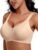 HORISUN Seamless Mesh Lace Bras for Women No Underwire Wireless Bras with Support and Lift Full Coverage Deep V Bralettes