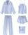 SAPJON Satin Silk Pajamas for Women Set 5PCS Classic Button Down Pajamas Top and Pants Cami and Ruffle Shorts Sleepwear