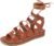 HARENCE Summer Flat Sandals for Women: Comfortable Strappy Cross Lace Up Gladiator Flats Shoes Dressy Casual Non Slip Walking Sandal