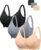 Angelhood Seamless Bras Women Soft Jelly Push Up Wireless Bra Supportive V Neck No Underwire Comfort Tshirt Bralettes