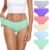 coskefy Women’s Underwear Cotton Hipster Panties Low Rise Briefs Soft Strench Breathable Ladies Bikini Underwear 6 Pack