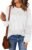 Lylinan Womens Sweaters Casual Boho Long Sleeve Shirts Crewneck Lightweight Crochet Tops Pullover Knit Sweater