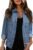 Sidefeel Women’s Denim Jackets Casual Long Sleeve Oversized Fall Outfits Jean Jacket
