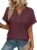 AUTOMET Womens Spring Tops 2026 Short Sleeve Shirts Henley Dressy Casual Blouses V Neck Fashion Tunics Trendy Flowy Clothing