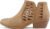 Soda CHANCE Womens Perforated Cut Out Stacked Block Heel Ankle Booties (Wide Fit Available)