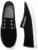 kufeiti Women’s Canvas Slip On Shoes Sneakers for Women Fashion Comfortable White Black Elastic Sneakers for Women
