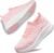 Womens Slip on Walking Shoes Comfort Sock Shoes Non Slip Mesh Casual Running Sneakers