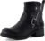 Dunes Max Motorcycle Womens Ankle Boots – Comfortable Booties for Women with Zipper & Buckle, Combat Boots Style, Memory Foam, Wide Width Options