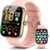 Smart Watch for Men Women, 2026 Release (Answer/Make Call) 1.96″ HD Fitness Tracker Running Watch,IP68 Waterproof, Pedometer,Step/Sleep/Heart Rate Monitor,110+ Sport Mode Smartwatch for Android,Pink