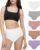 Womens Organic Cotton High Waisted Underwear for Women Ladies Soft Breathable Panties Comfort Briefs 5 Pack