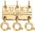 Dailyacc Lucky Necklace Layering Clasp 18K Gold and Silver Multiple Necklace Clasps for Layered Look Separator