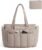 BAGSMART Tote Bag for Women, 2 Set Tote Bag with Zipper, Quilted Nurse Handbags for Work Travel College | 20L Capacity, 15.6” Laptop Bag, with Cosmetic Bag, Carry on Bag, Nurse Gym Bag