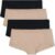 Pact Organic Cotton Women’s Everyday Boy Short Underwear, 4 Pack