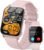 Smart Watches for Women Men, Bluetooth Call & Music Control for iPhone/Android (Pink)