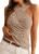 LILLUSORY Knit Halter Tops for Women Sleeveless Lightweight Summer Sweater Tank Tops