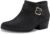 Athlefit Women’s Chunky Low Heel Ankle Boots Classic Pointed Toe Side Zipper Booties