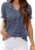 CRAZY GRID Women’s Summer Tops Ruffle Short Sleeve 2026 Casual Knit Loose Fit T-Shirt