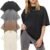 Yimoon 4 Pack Women’s Oversized T-Shirts Acid Wash Boyfriend Cotton Tee Shirt Loose Fit Vintage Unisex Streetwear Tops