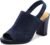 mysoft Women’s Knit Chunky Block High Heels Elastic Slingback Open Toe 3 Inch Heeled Sandals