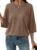 Dokotoo Womens Half Sleeve Casual Oversized Trendy Sweaters Crewneck Cropped Sweater Knit Tops