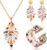Kenning 4 Pcs Acrylic Jewelry Set for Women Statement Boho Resin Earrings Long Necklace Chunky Bracelet Tropical Jewelry Set