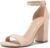COASIS Women’s Chunky Block Heels Open Toe Ankle Strap 3.5 Inch Heeled Sandals
