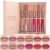 12 Colors Matte & Glossy Liquid Lipstick Set – Book Style Gift Kit for Women & Girls – Long Lasting Waterproof Lip Gloss with Nude, Pink, Red Shades, Non-Sticky, Transfer-Proof Lip Stain (Set A)