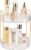 Rotating Makeup Organizer for Vanity, 2 Tier Perfume Skincare Storage for Women, Bathroom Counter Organizer, 360° Spinning Cosmetic Holder for Dresser Countertop, Clear