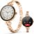 Smart Watches for Women, Answer/Make Call, 1.04” AMOLED, 24H Sleep Tracker, Fitness Tracker with Heart Rate/Blood Pressure/SpO2/Stress Monitor, 100+ Sport Modes Waterproof Smartwatch for IOS Android