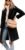 Hooever Women’s Winter Wool Coat Casual Notch Lapel Single-Breasted Peacoat