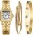 CHEETAH Women’s Gold Bangle Watch and Bracelet Set