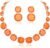Flyonce Rhinestone Statement Choker Necklace Earrings Set, Round Crystal Bohemian Art Deco Costume Jewelry Set for Women