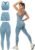 3 Piece Workout Sets for Women Butt Lifting Leggings with High Impact Sports Bra Gym Shorts