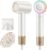 High-Speed Hair Dryer, 160,000 RPM Brushless Motor for Ultra-Fast Drying, 500M Ionic Negative for Frizz Reduce, Low Noise Thermo-Control Blow Dryer with Diffuser for Curly Hair Women and Men,White