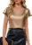 Blooming Jelly Women’s Satin Ruffle Sleeve Blouse – Dressy Casual Business Wear