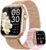 Smart Watch for Women for iPhone Android: 1.85″Smartwatch with Make/Answer Call Sleep Heart Rate SpO2 Blood Pressure Monitor IP68 Waterproof 120+Sport Mode Fitness Tracker 1000mAh Battery 2Bands Pink