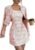 SOLY HUX Women’s 2 Piece Outfits Plaid Long Sleeve Button Down Cropped Jacket and Sleeveless Mini Dress Sets